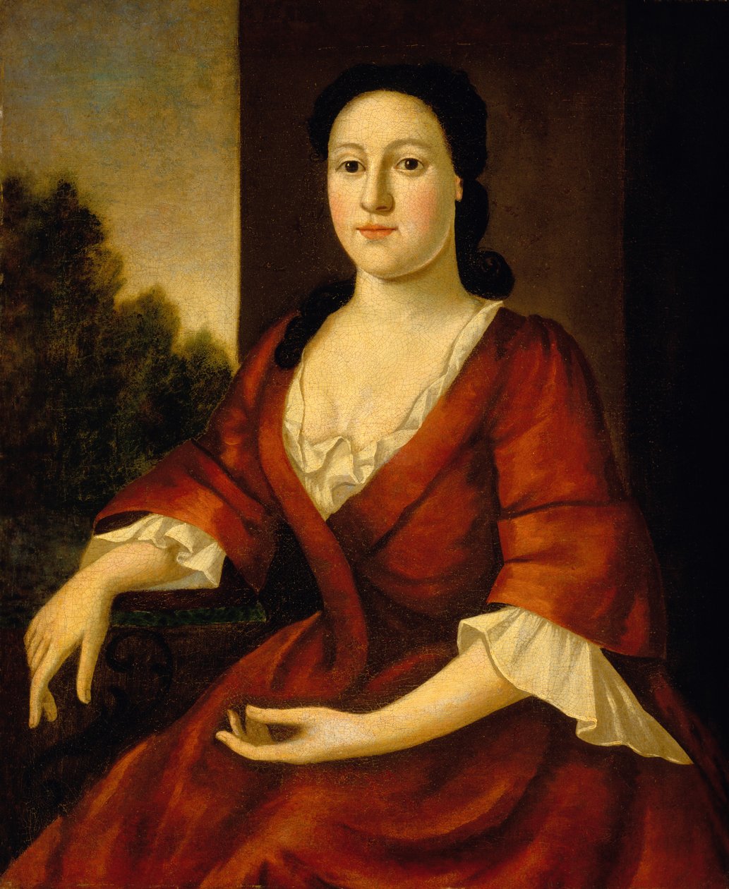 Portrét paní John Greenleafové, rozené Priscilly Brownové (nar. 1725) kolem roku 1748 od John Greenwood