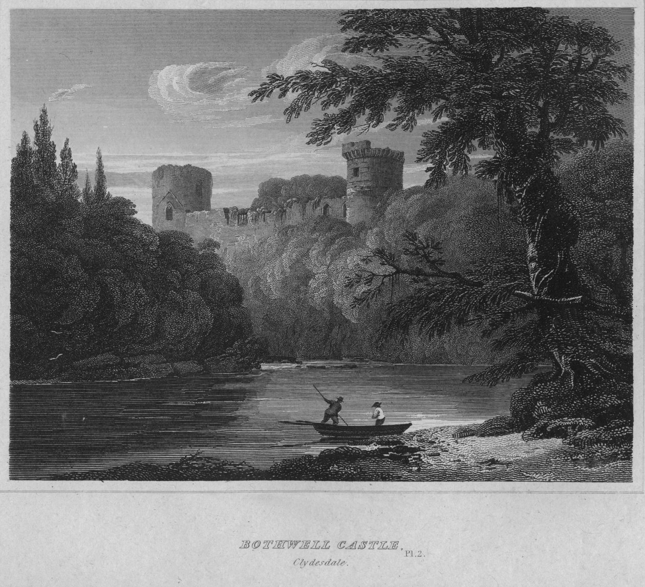 Bothwell Castle, Clydesdale, 1814 od John Greig