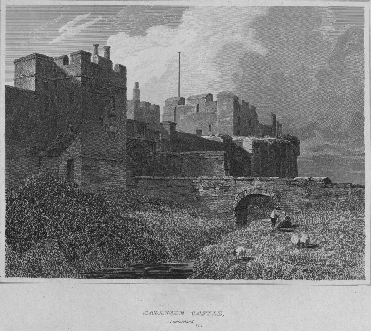 Carlisle Castle, Cumberland, 1814 od John Greig