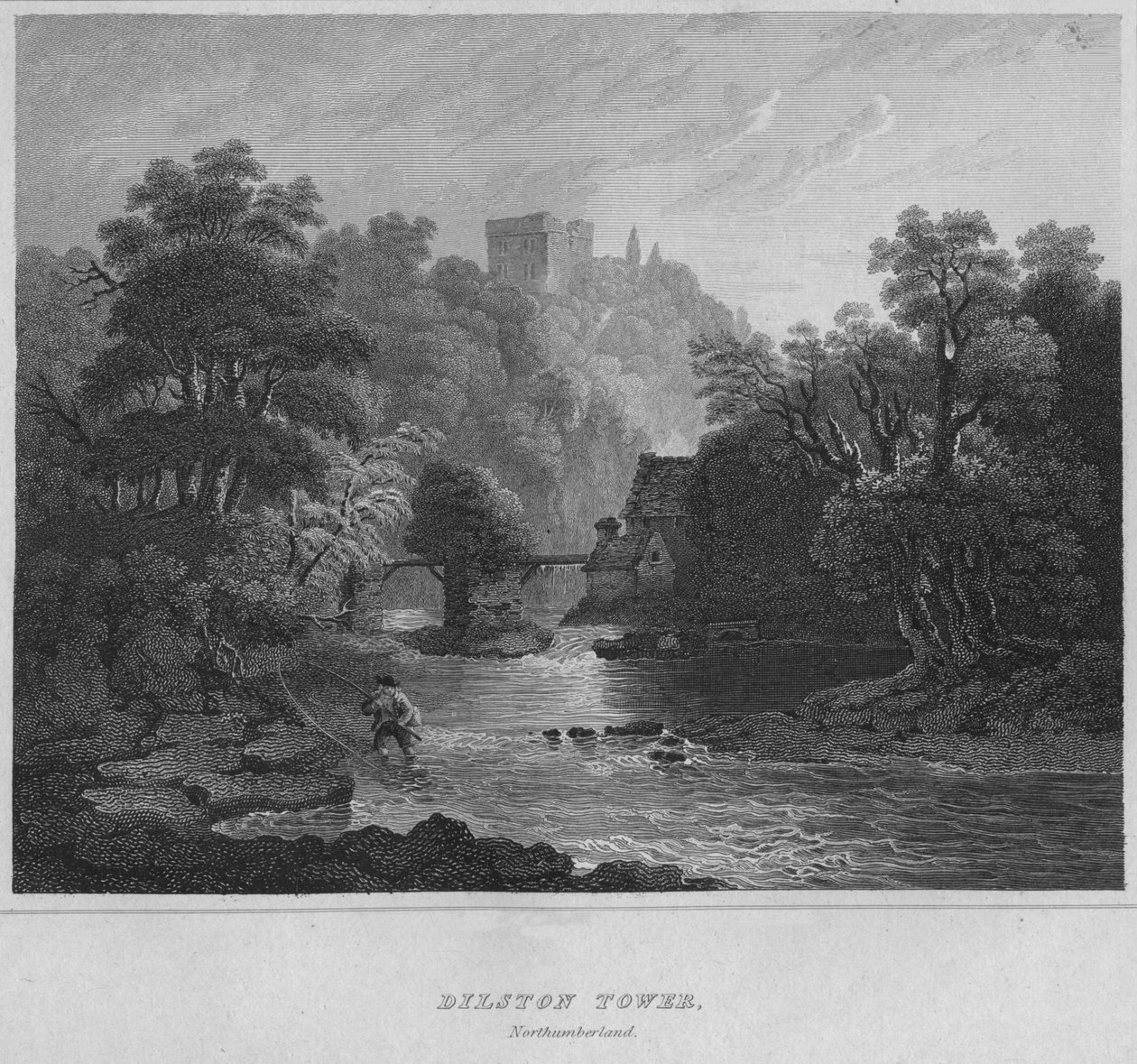 Dilston Tower, Northumberland, 1814 od John Greig