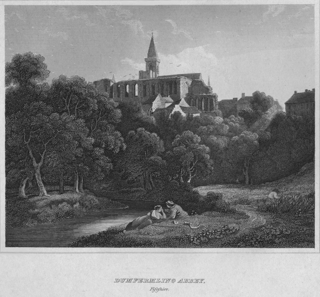 Dunfermline Abbey, Fifeshire, 1814 od John Greig