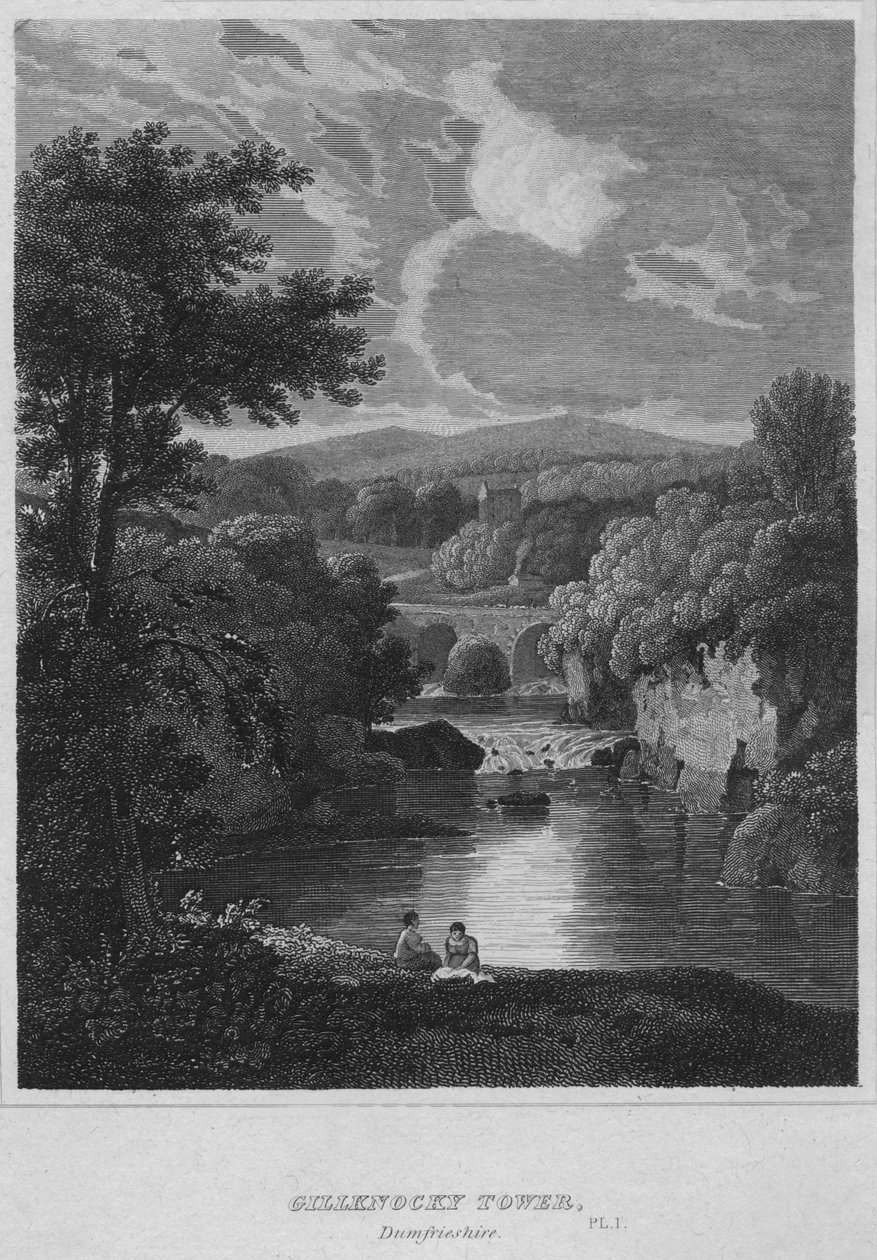 Gillknocky Tower, Dunfrieshire, 1814 od John Greig