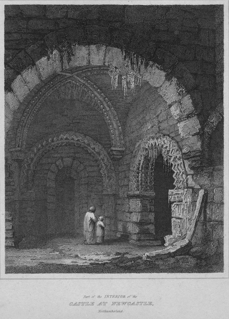 Část interiéru hradu v Newcastle, Northumberland, 1814 od John Greig