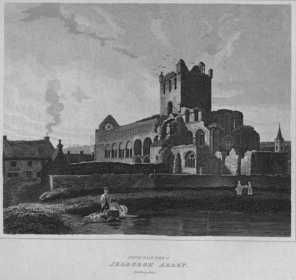 South East View of Jedburgh Abbey. Roxburghshire, 1814 od John Greig