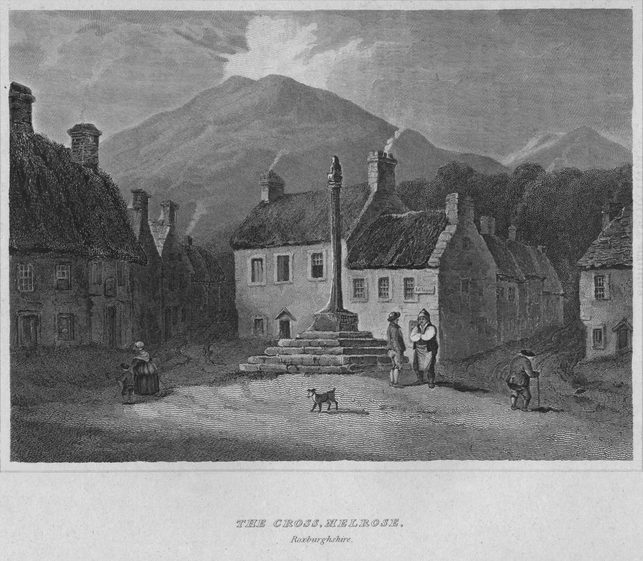 Kříž, Melrose, Roxburghshire, 1814 od John Greig