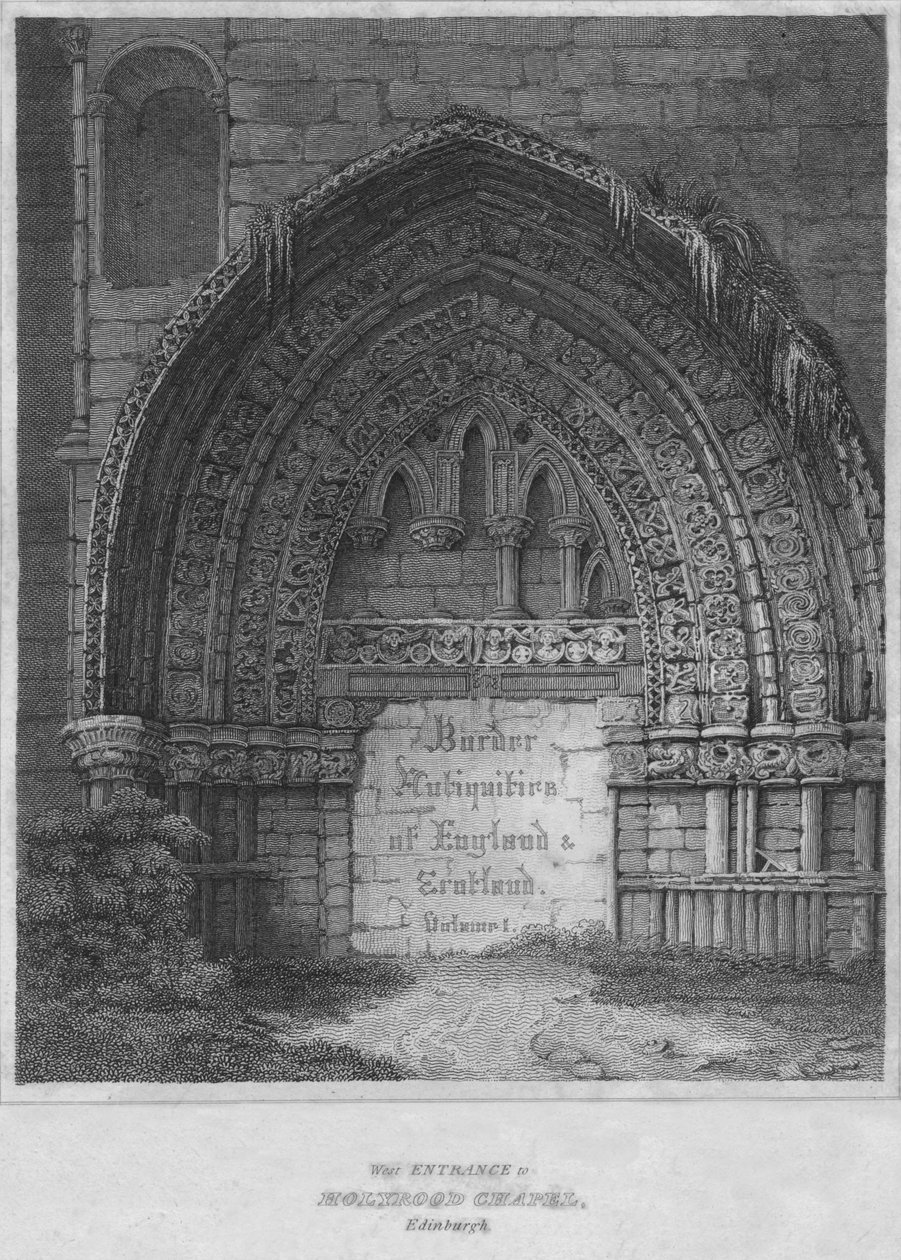 Západní vchod do kaple Holyrood, Edinburgh, 1814 od John Greig