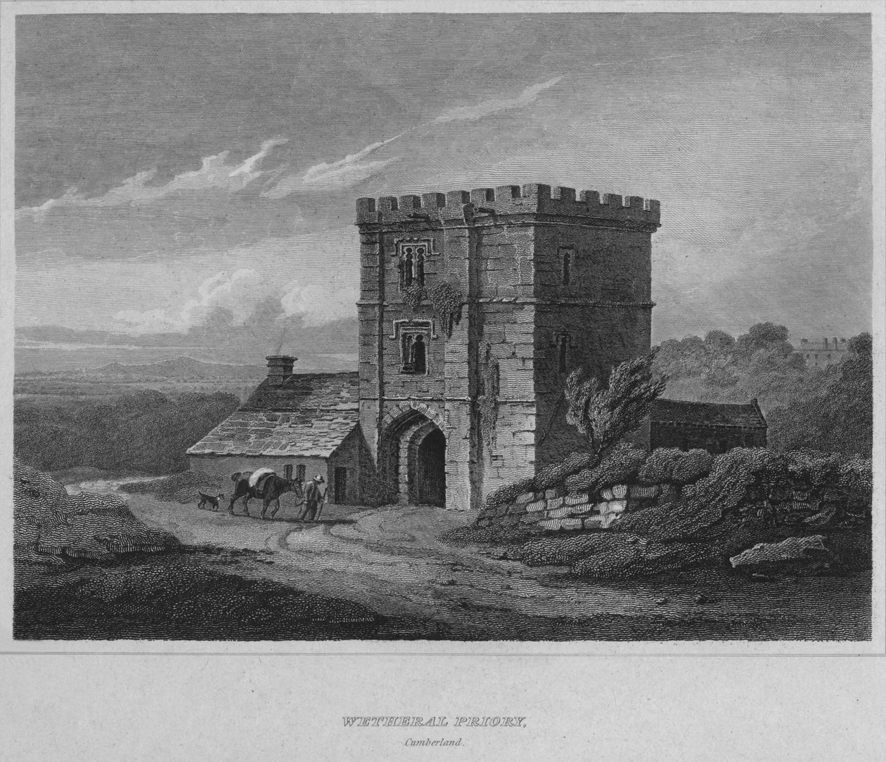 Wetheral Priory, Cumberland, 1814 od John Greig