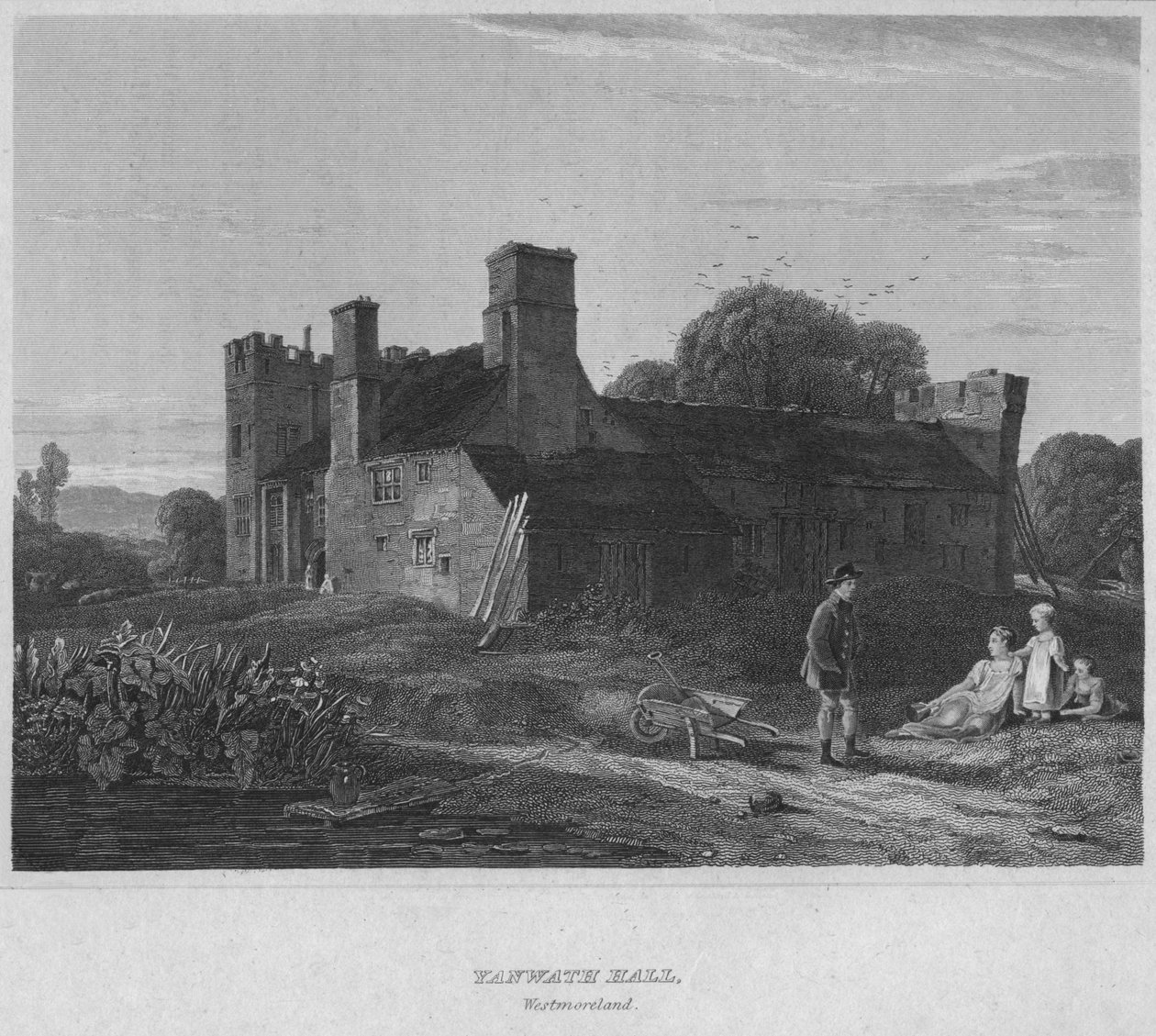 Yanwath Hall, Westmoreland, 1814 od John Greig