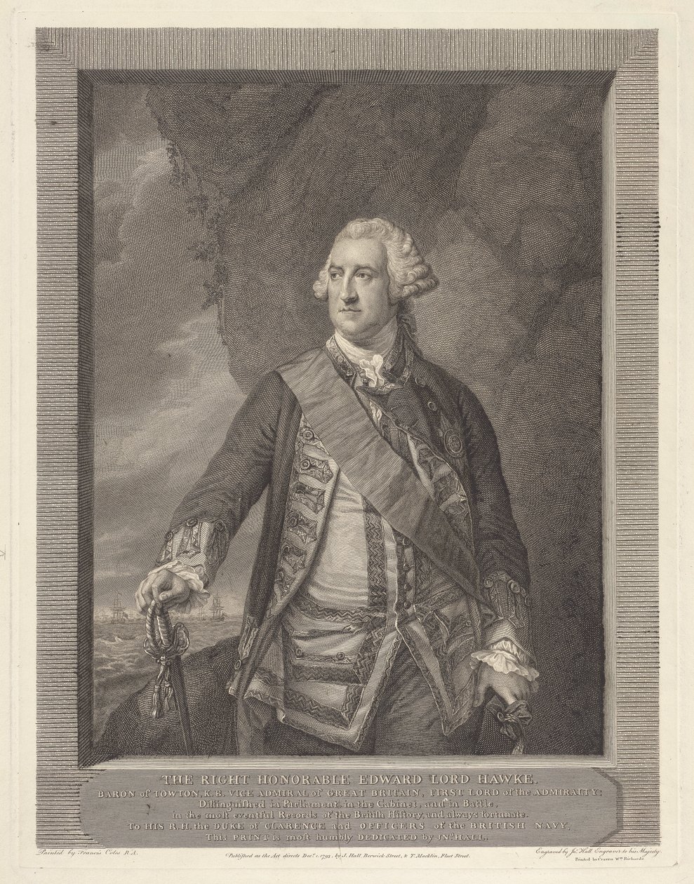 Správný ctihodný Edward Lord Hawke (1705-1781) od John Hall