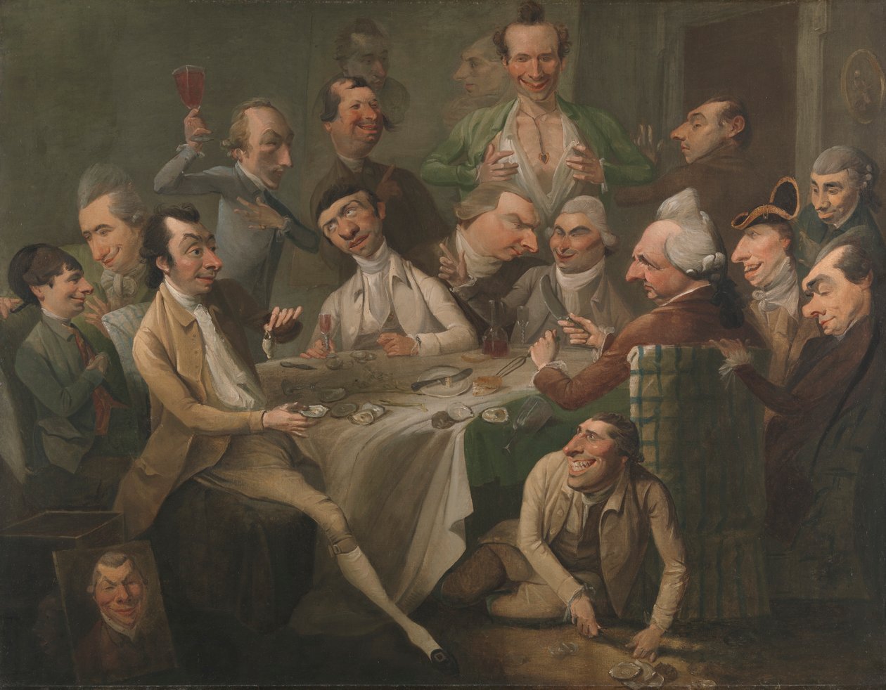 Skupina karikatur od John Hamilton Mortimer