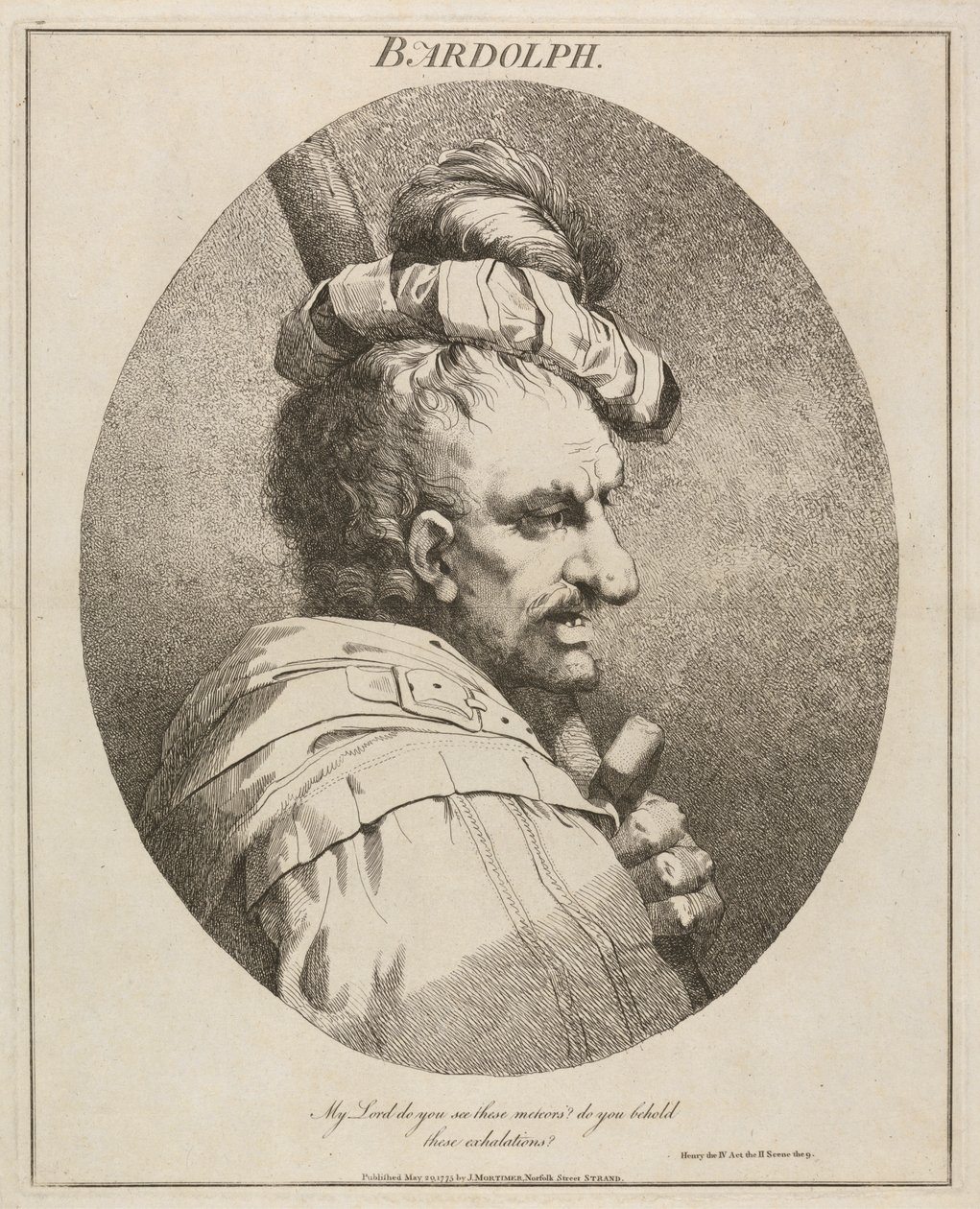 Bardolph, "Henry IV", část II, dějství II, scéna IX od John Hamilton Mortimer