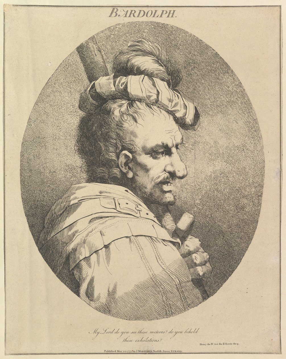 Bardolph Dvanáct postav ze Shakespeara, 20. května 1775. od John Hamilton Mortimer