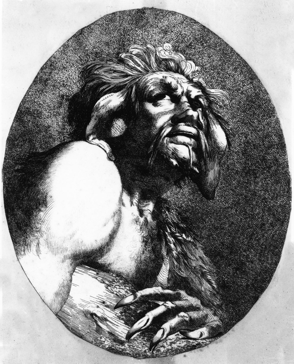 Kalibán, z Bouře, 1776 od John Hamilton Mortimer