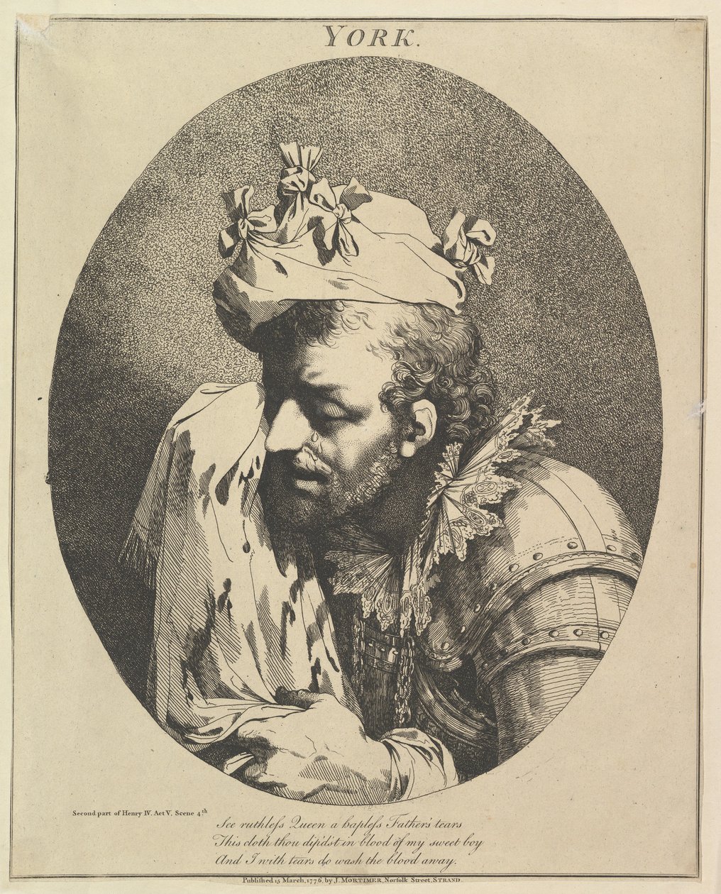 Vévoda z Yorku Dvanáct postav ze Shakespeara, 15. března 1776. od John Hamilton Mortimer