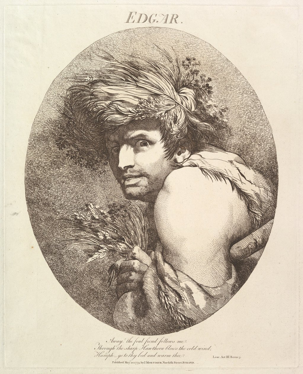 Edgar Dvanáct postav ze Shakespeara, 20. května 1775. od John Hamilton Mortimer