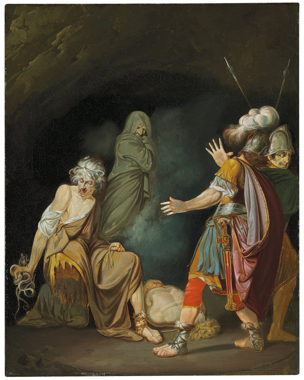 Sextus Pompeius konzultoval Erichtho před bitvou u Pharsalia od John Hamilton Mortimer