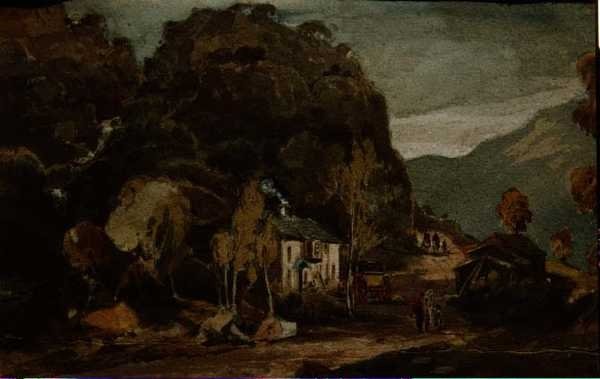 Borrowdale (akvarel na papíře) od John Harden