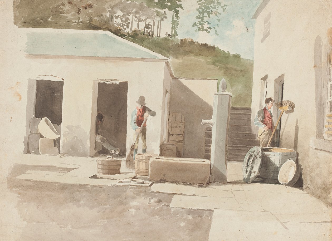 Brathay Yard, Lake District, Cumbria (wc na papíře) od John Harden