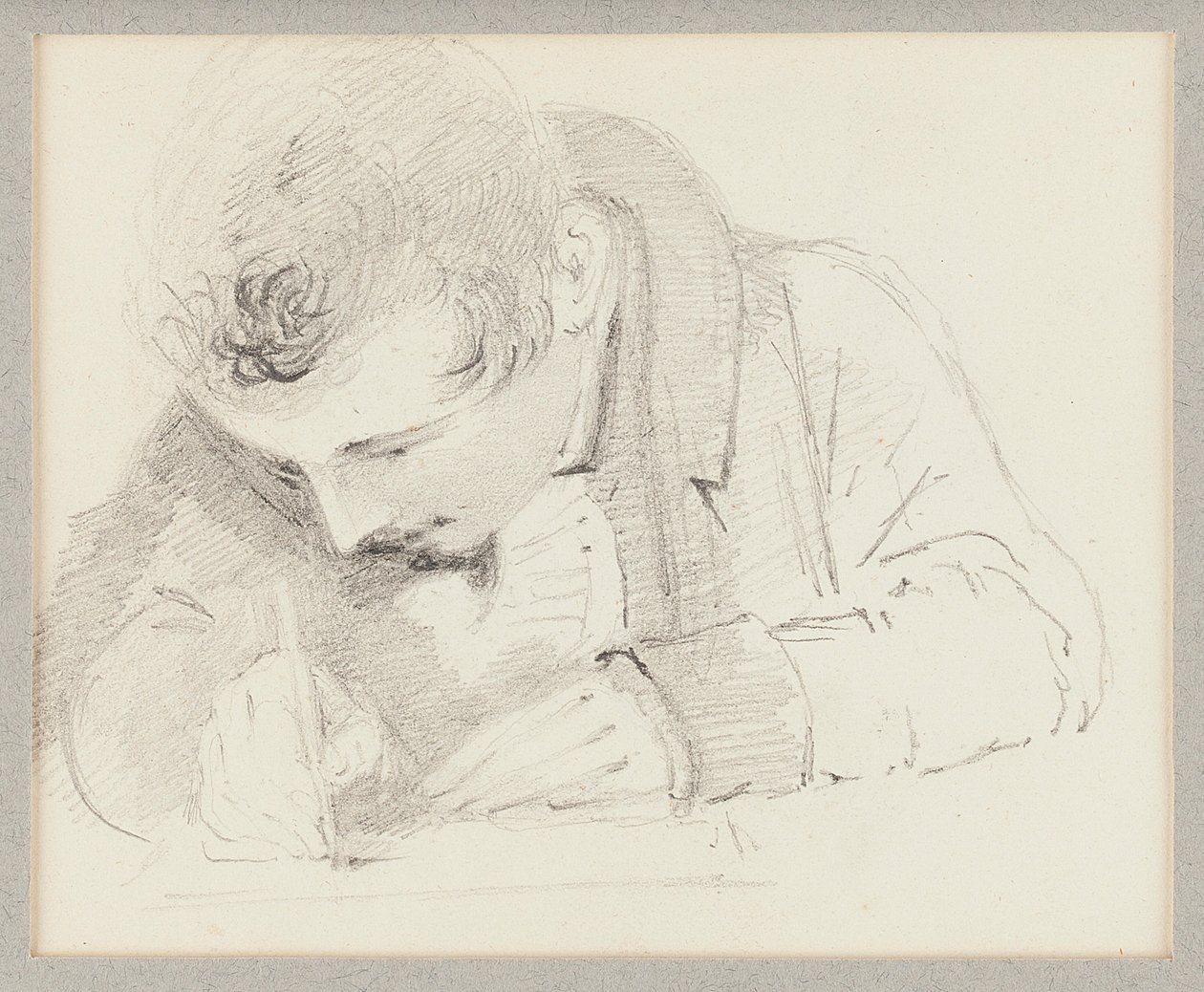 Muž píšící, 1825 od John Harden