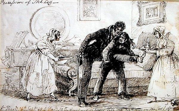 Procesí nohy (pero a inkoust na papíře) od John Harden