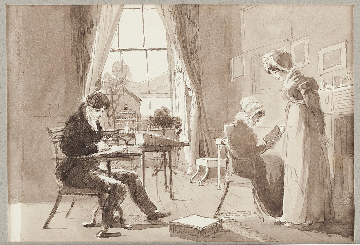 Letní dům, 1824 (wc na papíře) od John Harden