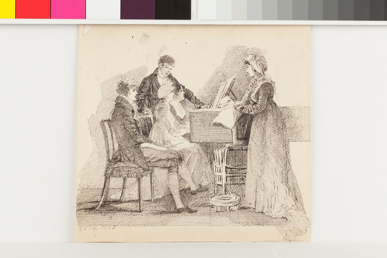 Koncert, 25. září 1805 (pero a inkoust na papíře) od John Harden