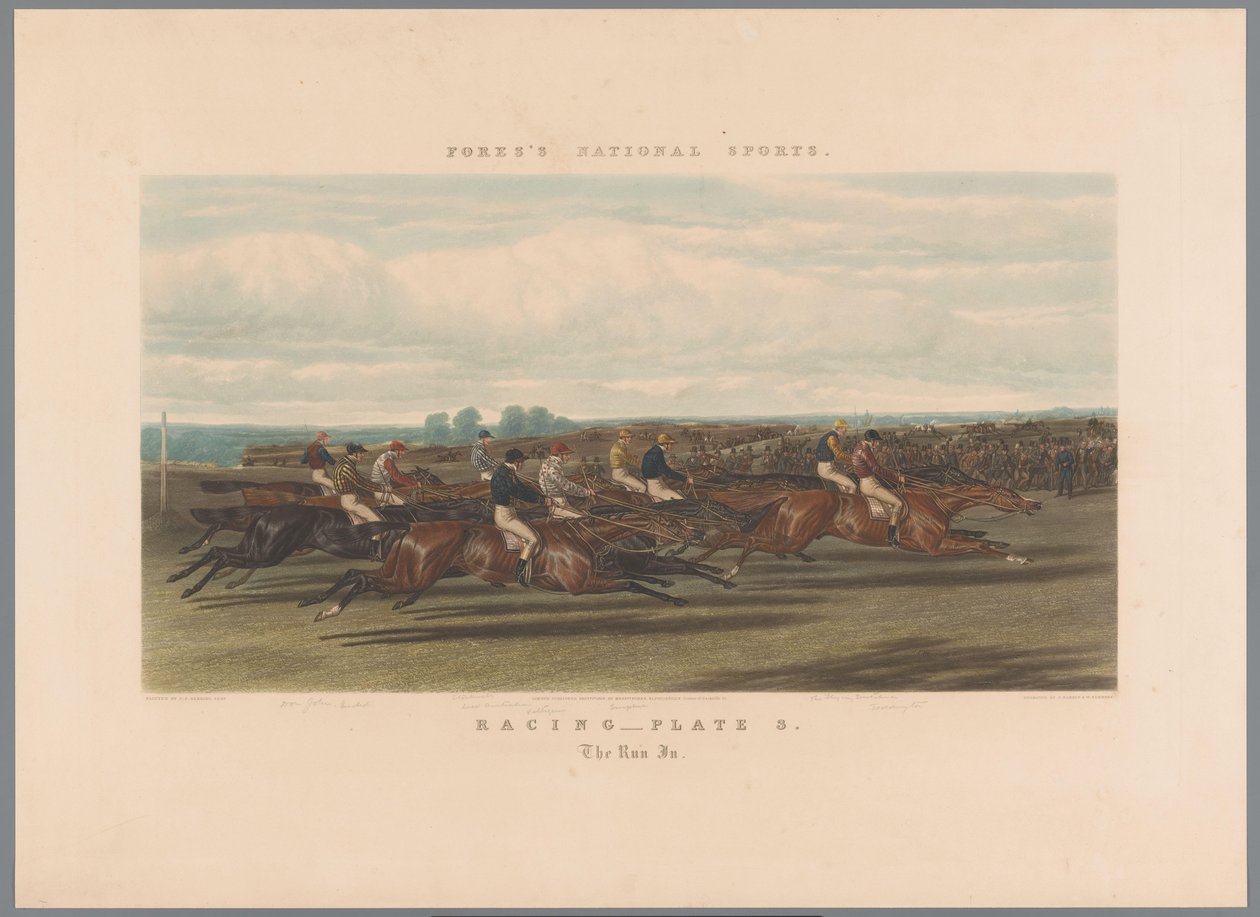 Paardenrace Racing - deska 3. The Run In (název na objektu) Fores nationale sporten (název série) Fore