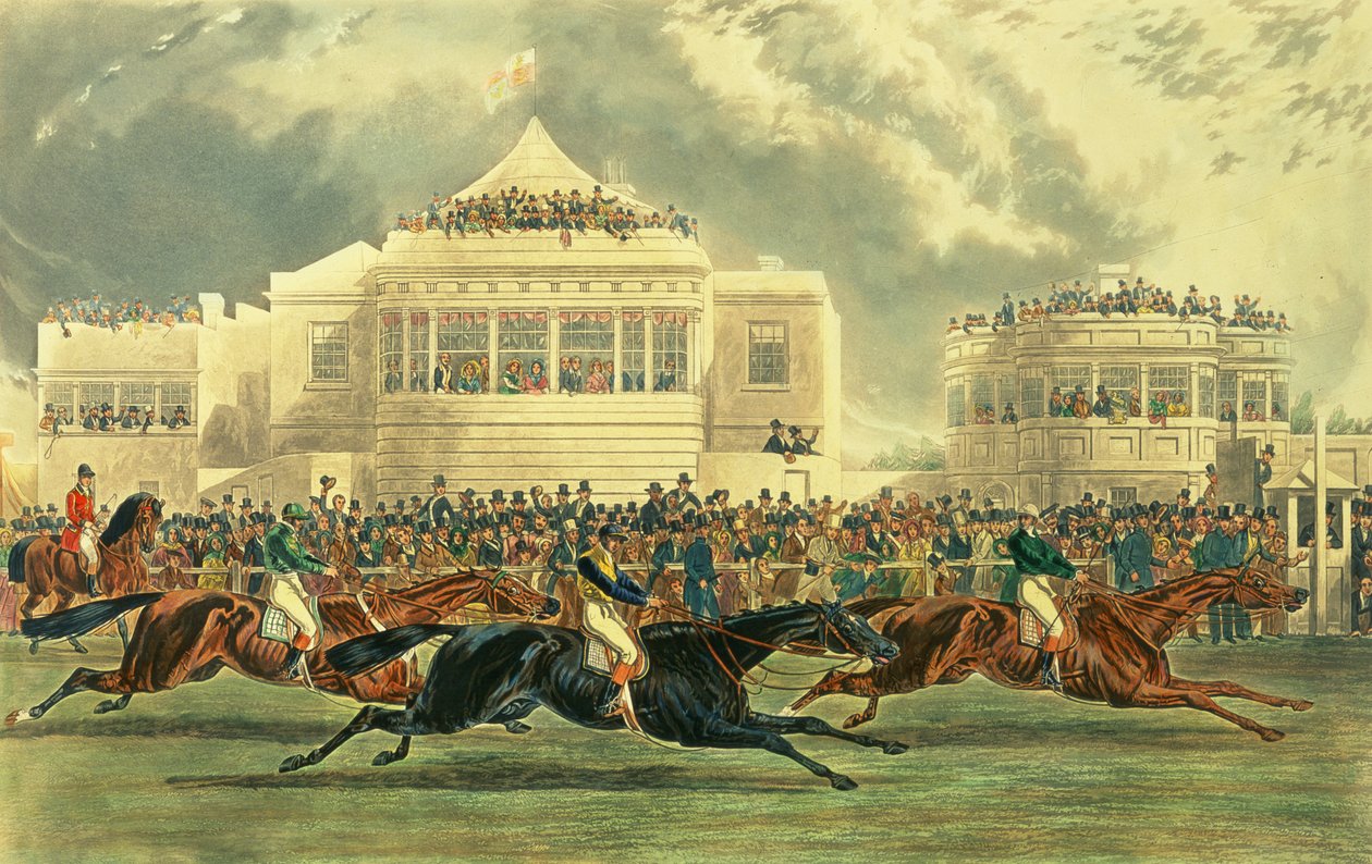 Závod o císařský pohár v Ascotu, 12. června 1845 (akvarel na papíře) od John Harris