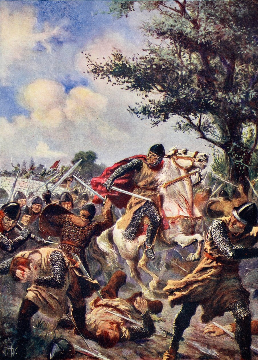 Bitva u Bouvines, 1214, ilustrace z 