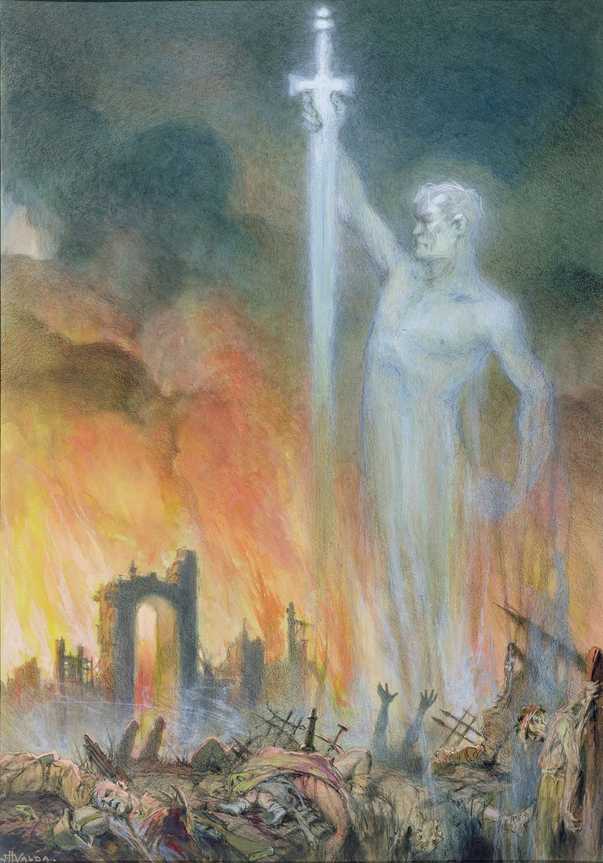The Oppressed Will Rise Again (čb a pastelka na papíře) od John Harris Valda