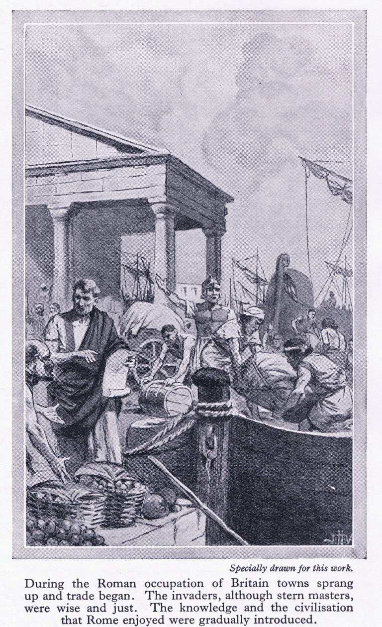 Pod římskou okupací: Vznikla britská města a začal obchod, cca 1950 od John Harris Valda