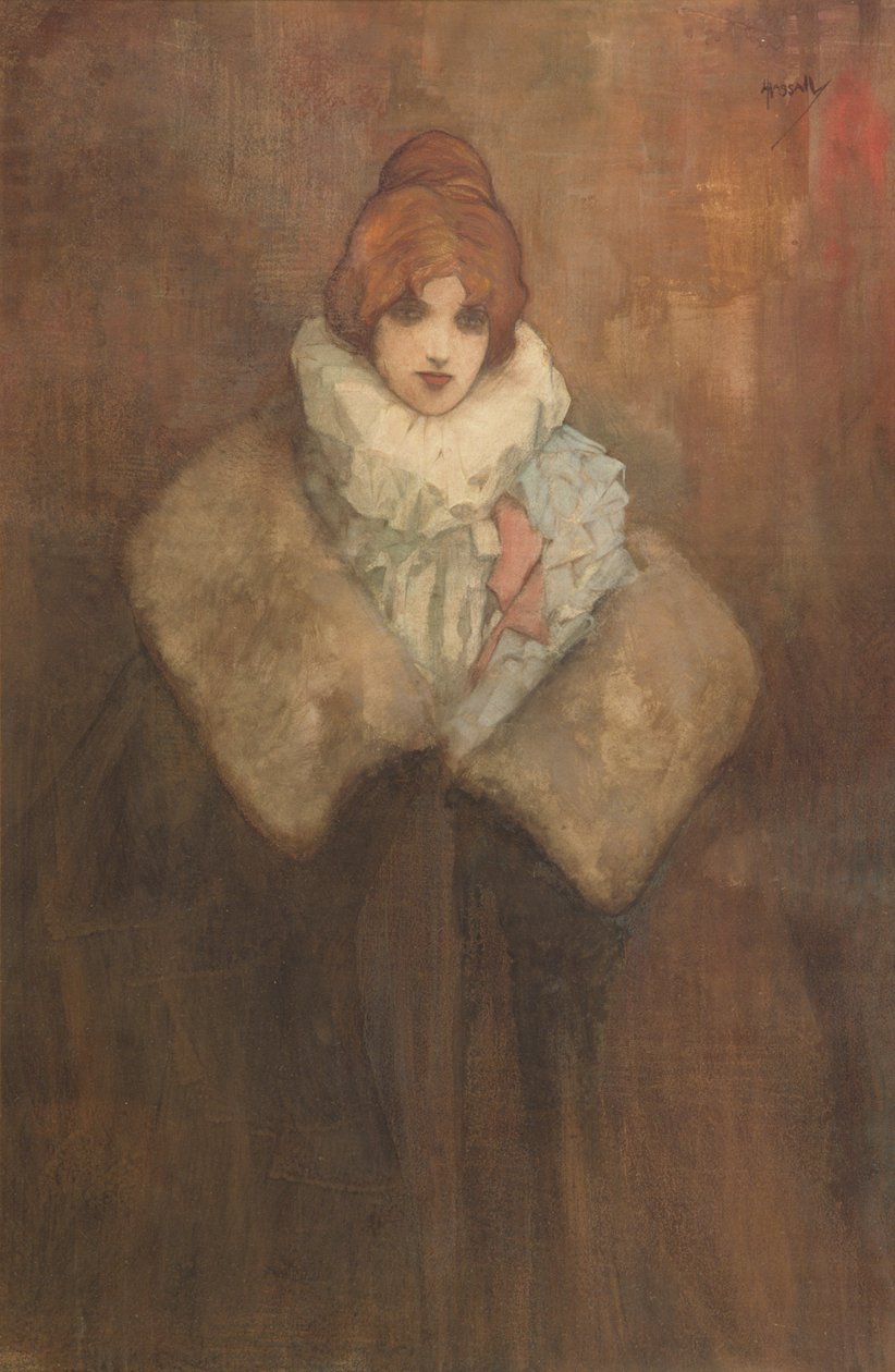 Edwardian Lady, cca 1910 (akvarel na papíře) od John Hassall