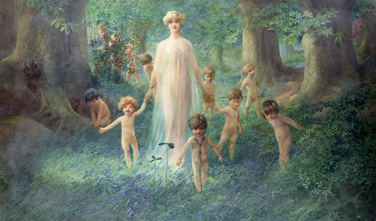 Pohádkové dřevo (akvarel na papíře) od John Hassall