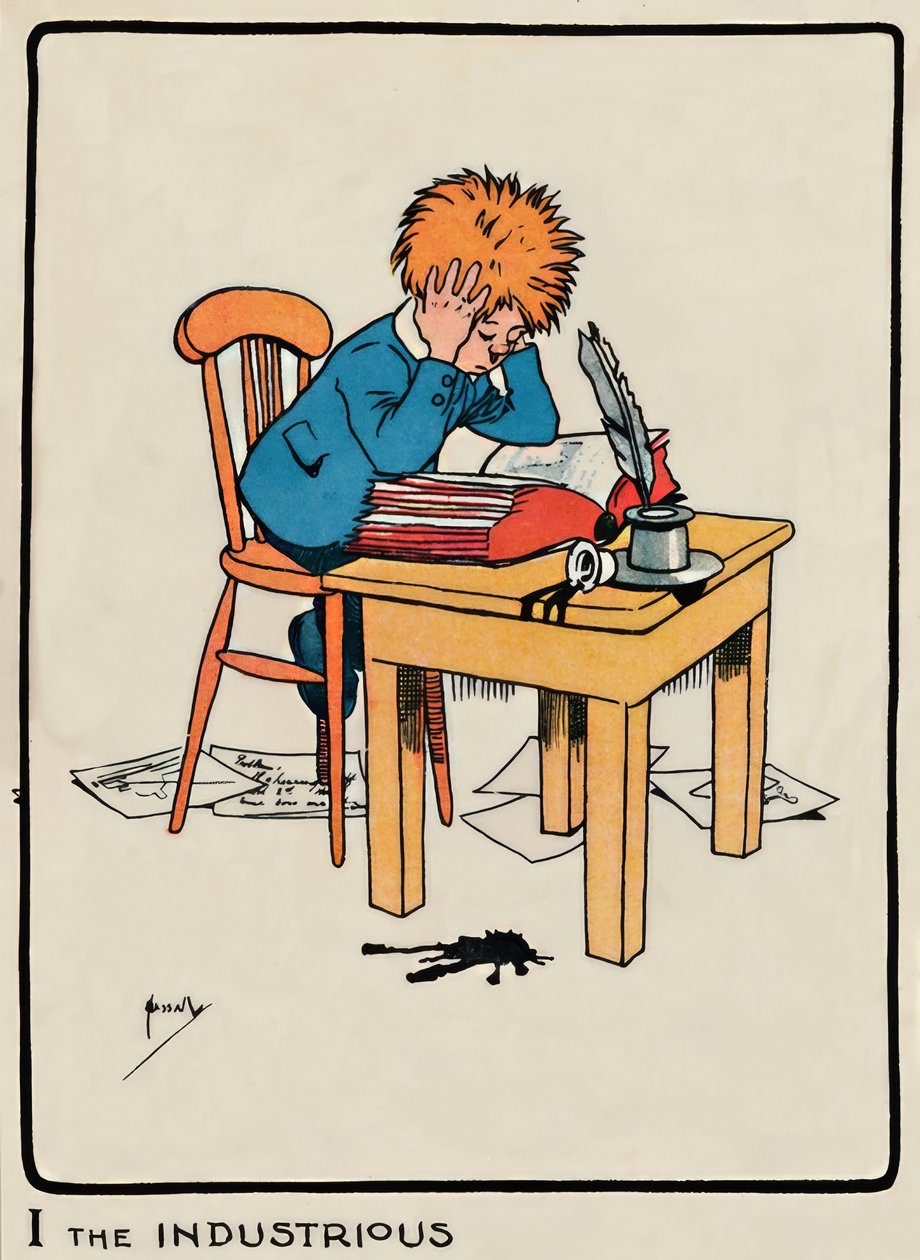 Já pracovitý / J. Hassall / Zeichnung, 1903 od John Hassall