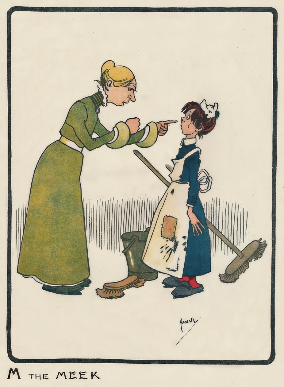 M the Meek / J. Hassall / Zeichnung, 1903 od John Hassall