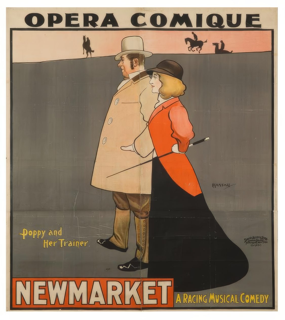 "Opera comique. Poppy a její trenér" / J. Hassall / Plakat, 1896 od John Hassall
