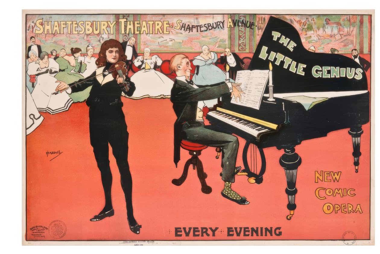 "Shaftesbury Theatre" / J. Hassall / Plakat, 1896 od John Hassall