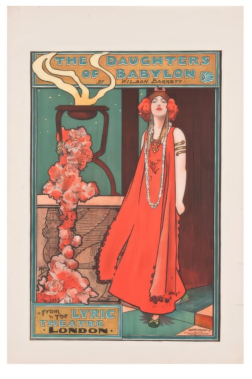 "Dcery Babylonu" / J. Hassall / Plakat, ca. 1898 od John Hassall