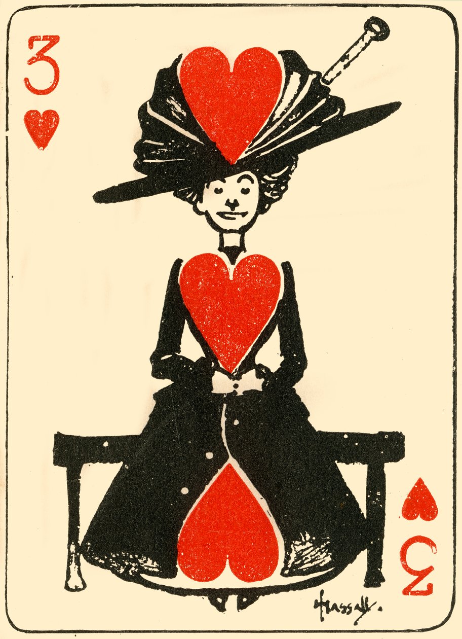 Čekající panna ze tří srdcí, 1910. od John Hassall