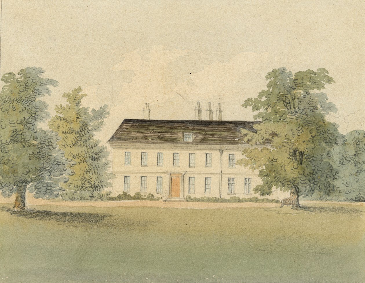 Fara faráře Drummonda, 1823 (akvarel na papíře) od John Hassell