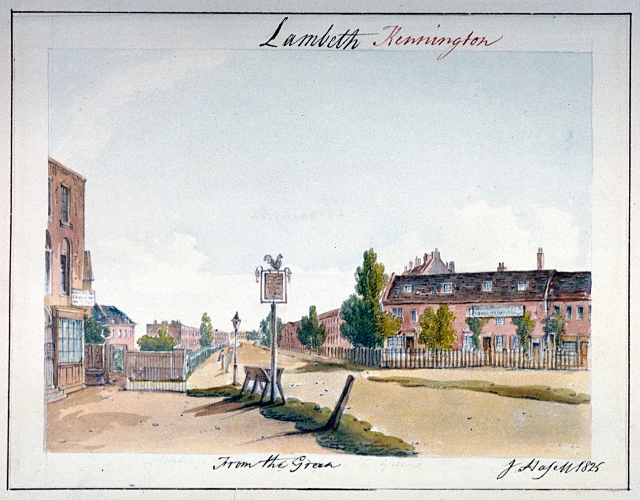 Pohled na Kennington, Lambeth, Londýn, 1825 od John Hassell