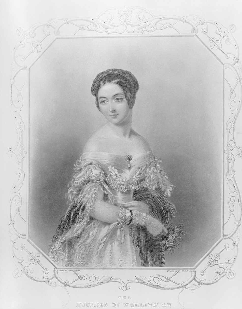 Elizabeth Wellesley, vévodkyně z Wellingtonu, vyryla William a Francis Holl od John Hayter