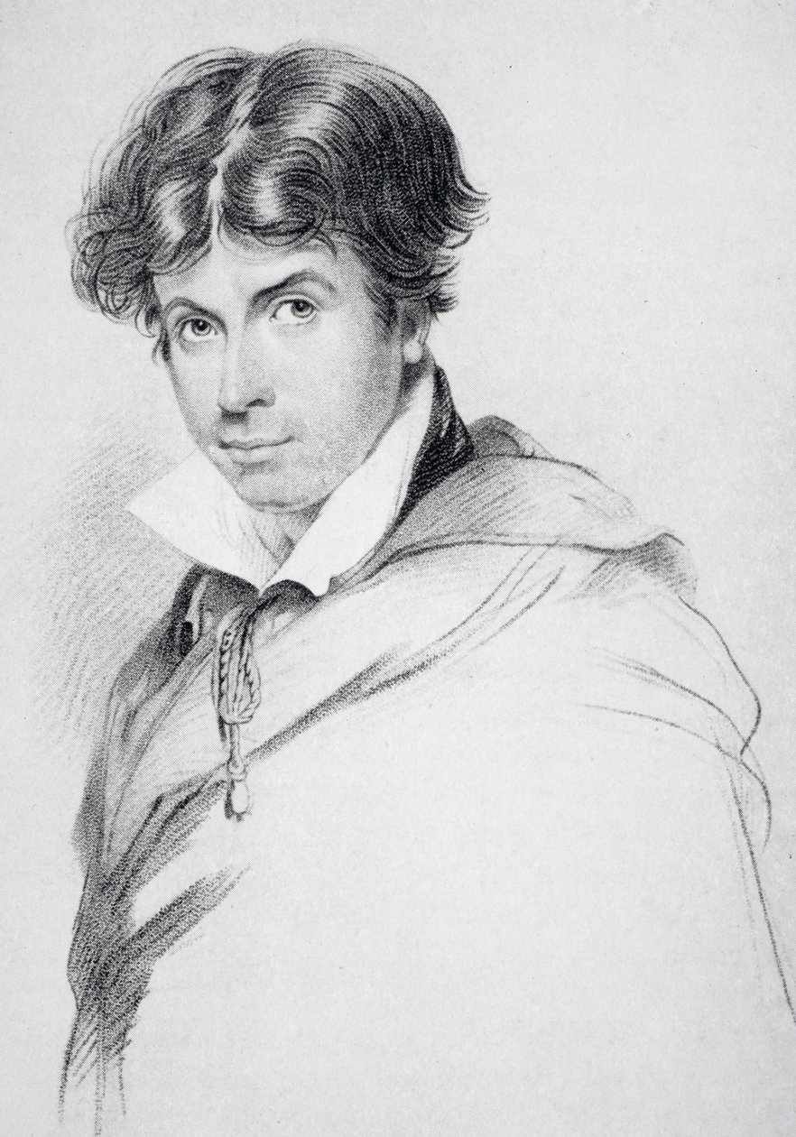 James Henry Leigh Hunt (1784-1859) ve věku 44 let, vyryl Henri Meyer (1844-99) z „The Life of Charles Lamb, Volume I“ od E. V. Lucase, vydáno 1905 od John Hayter