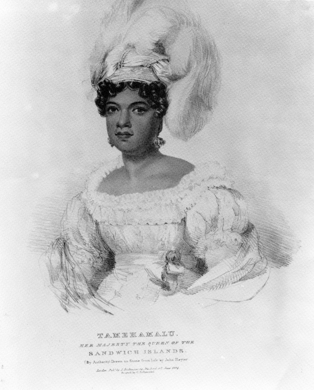 Tamehamalu, Její Veličenstvo královna Sandwichových ostrovů, 1824 od John Hayter