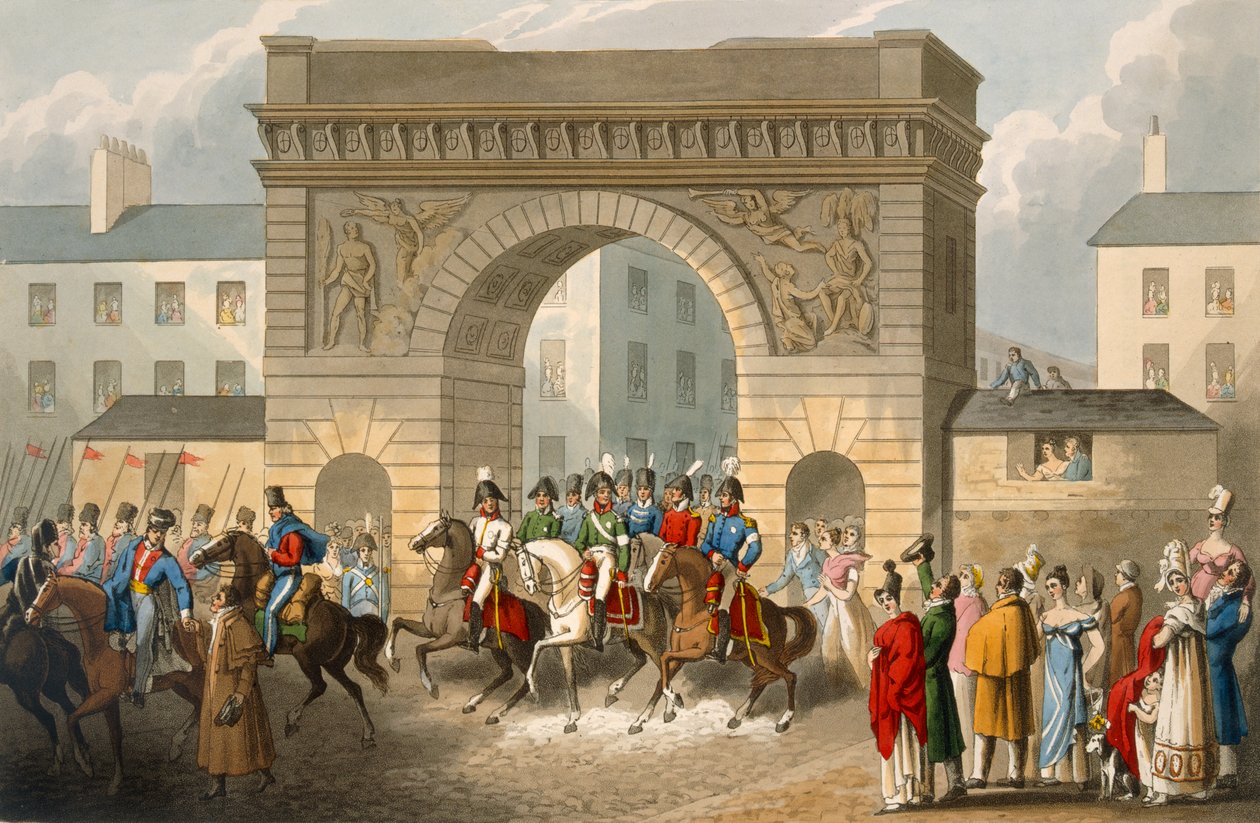 Vstup spojenců do Paříže, vyrytý Matthew Dubourg (fl.1813-20) z 