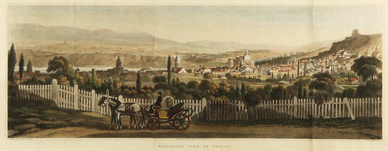 Panoramatický pohled na Tiflis, 1827 od John Heaviside Clark