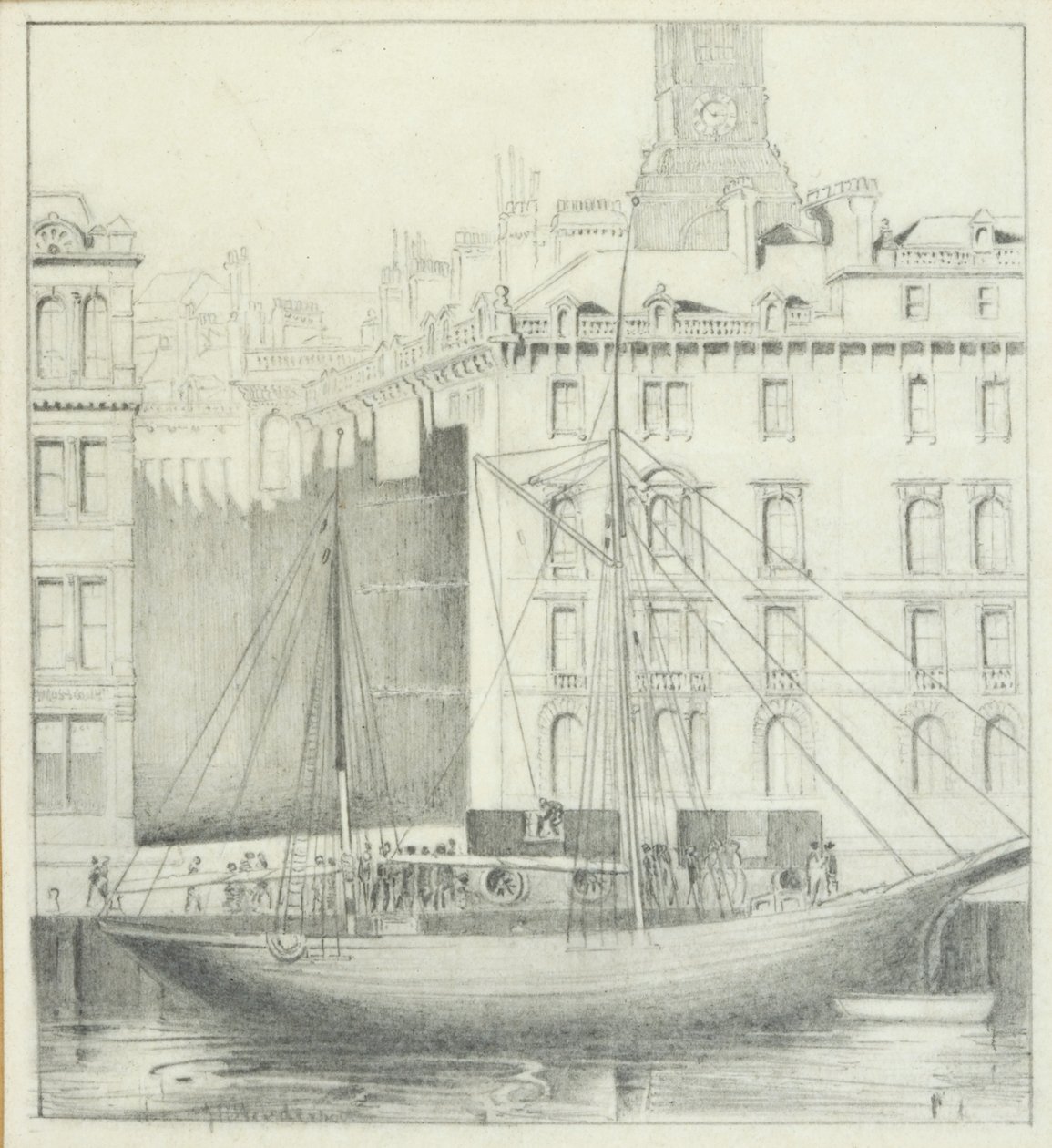 Quayside, Newcastle (tužka na kartě) od John Henderson