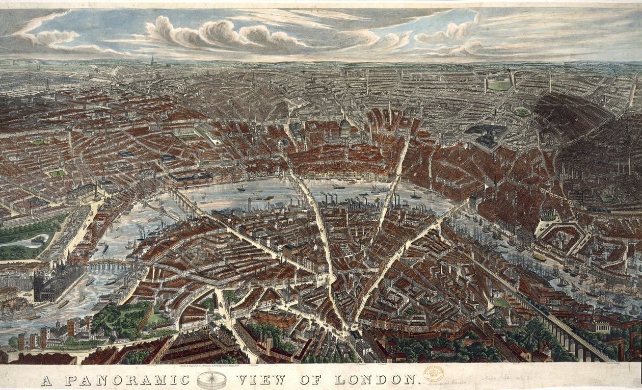 Panoramatický výhled na Londýn od John Henry Banks