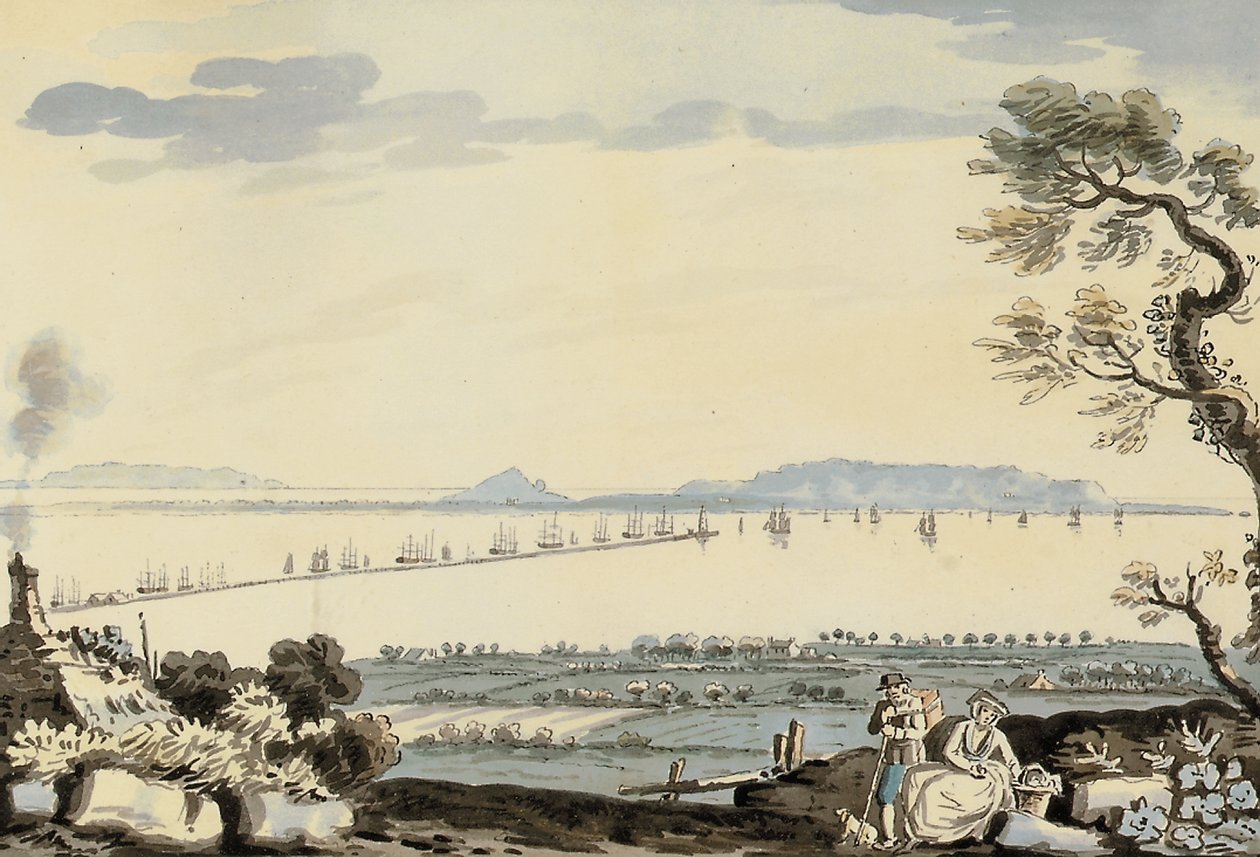 Pohled na Dublin Bay a přístav, Hill of Howth od John Henry Campbell