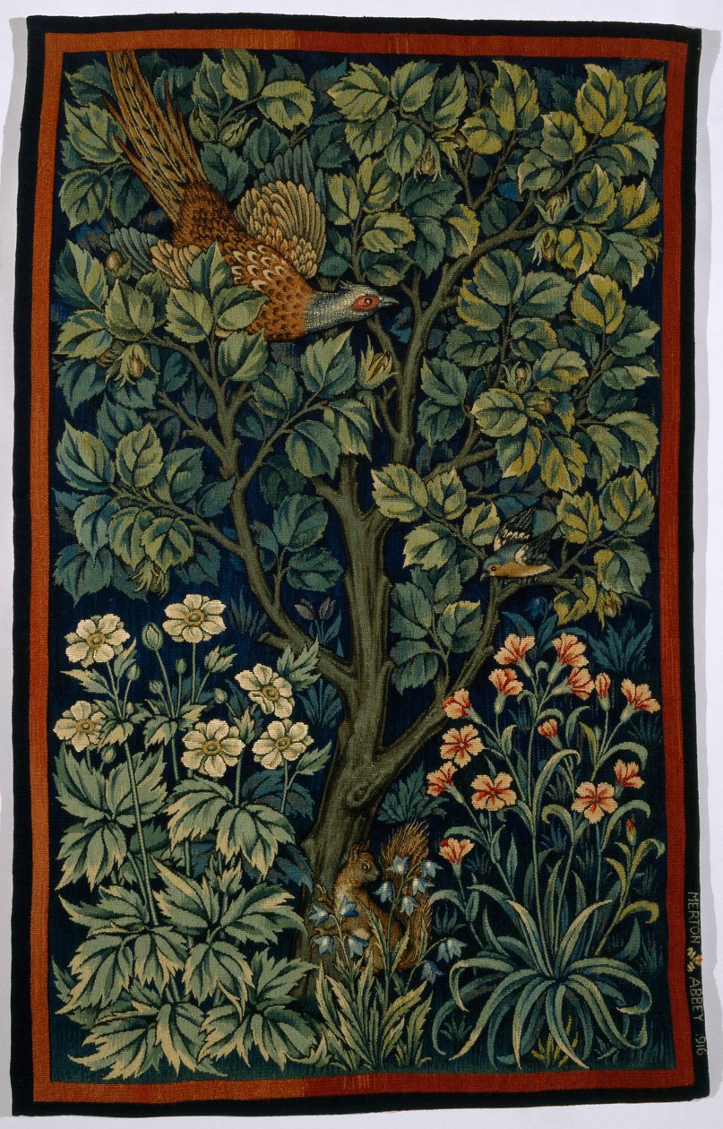 Cock Bažant, vyrobený Morris & Co. 1916 od John Henry Dearle